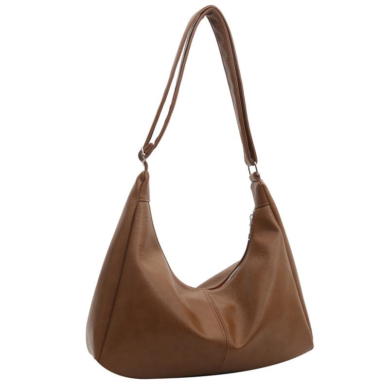 

Retro commuter bag women s 2024 new fashion texture large capacity shoulder tote bag simple casual tote bag