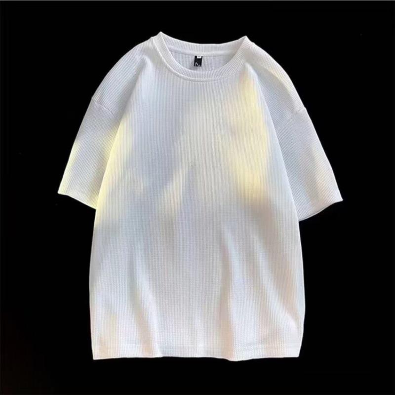 Men's Trendy Solid Color Short Sleeve Loose T-shirt