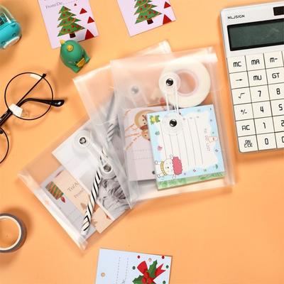 Thickened A5/A6 File Folder Transparent Waterproof File Bag Plastic Document Folder Students Filling Organizer Stationery Bag