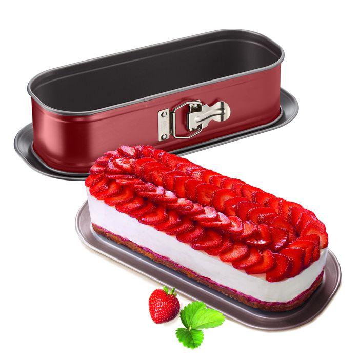 TEFAL DELIBAKE ACIER ROUGE CARBONE Moule à cake à charnière 30 cm J1640314