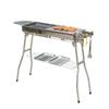 Outdoor Stainless Steel Charcoal Grill Large Size Barbecue Tool Portable Free Installation Handle Folding BBQ Cooking