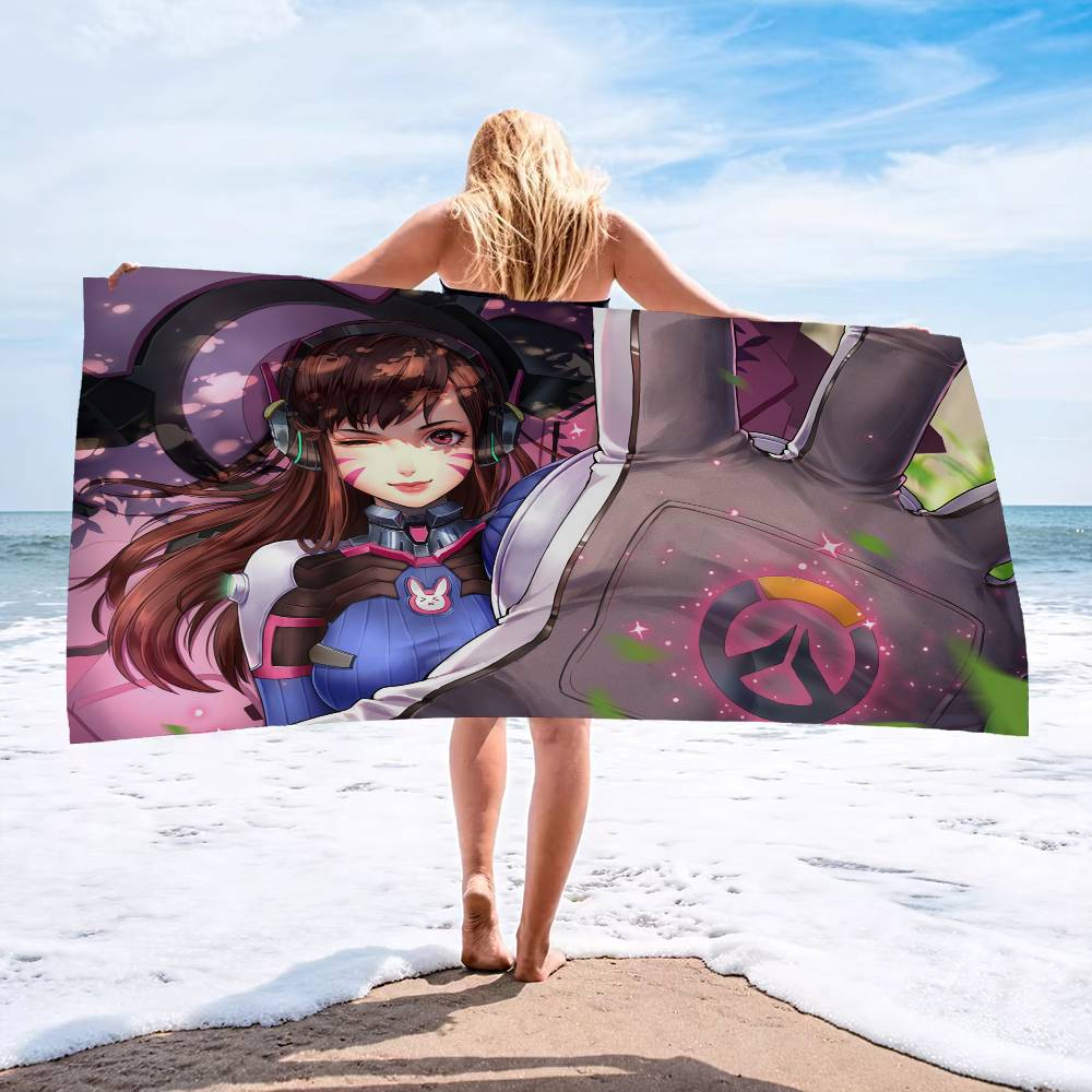 Pop O-OverwatchS Game Microfiber Beach Towel Absorbent Quick Dry Soft Yoga Swimming Resort Mountain Climbing Towel