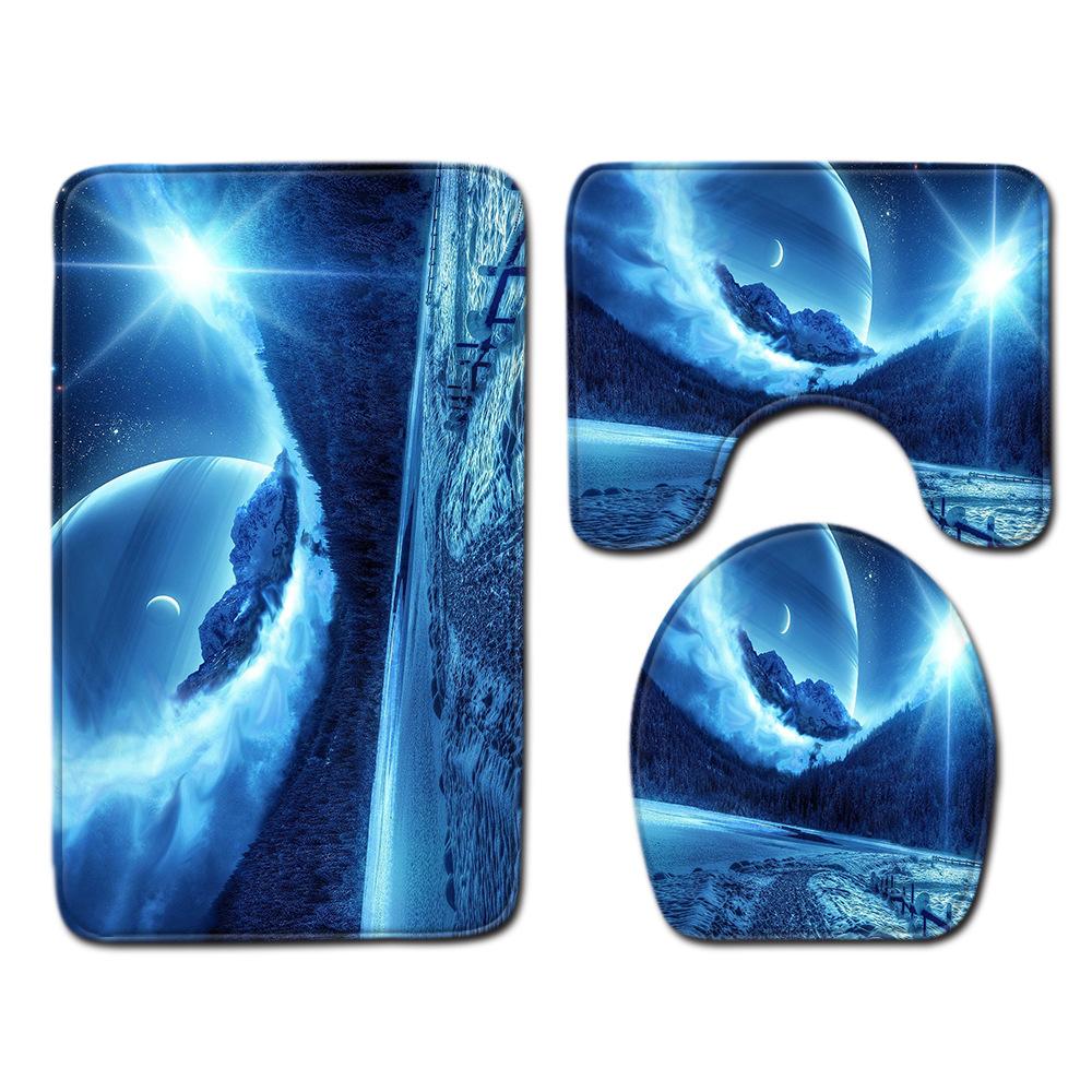 Star Bathroom Floor Mat Toilet Three-Piece Set