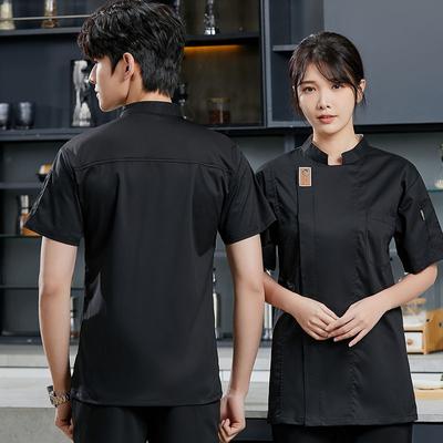 Summer Chef's Overalls Short-sleeved Chef's Overalls Restaurant Waiters' Overalls Uniforms