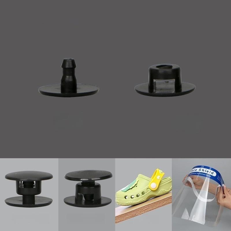 100Pcs/Set Round Buckle Plastic Button Set Garden Shoe Back Buckle Plastic Universal Beach Repair For Boys And Girls