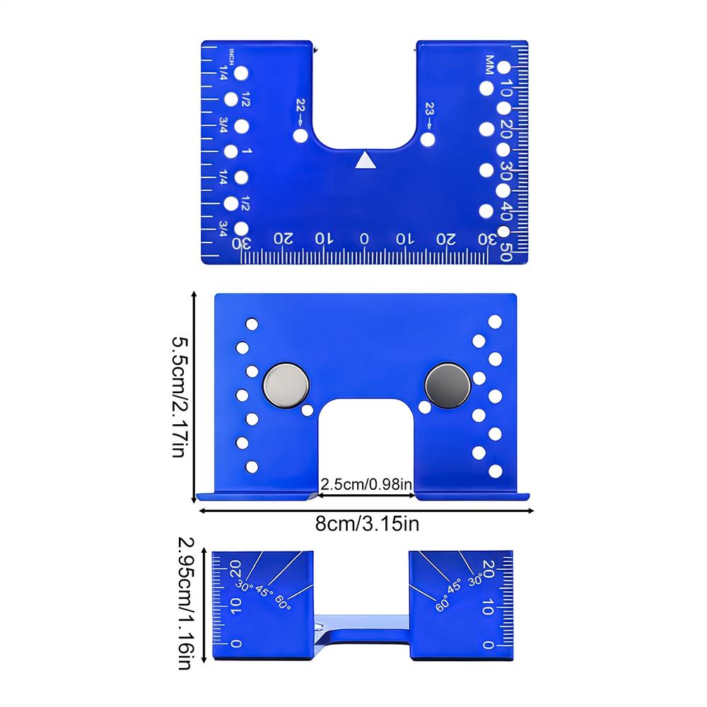 2pcs Magnetic Woodworking Hinge Mounting Fixing Tool Door Panel Gap Piece Cabinet Hinge Installation Fixed Plate Limit Spacer
