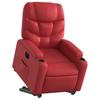 Electric Recliner Chair with Rising Function Red Faux Leather