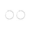 Korean Style Twisted Hoop Earrings - Exaggerated Large Circle S925 Silver Needle for Women