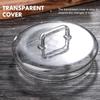 Hemoton Glass Jar Replacement Covers 2pcs Beverage Dispenser Lid Glass Replacement Lid for Beverage Food Storage Jar Glass Jar