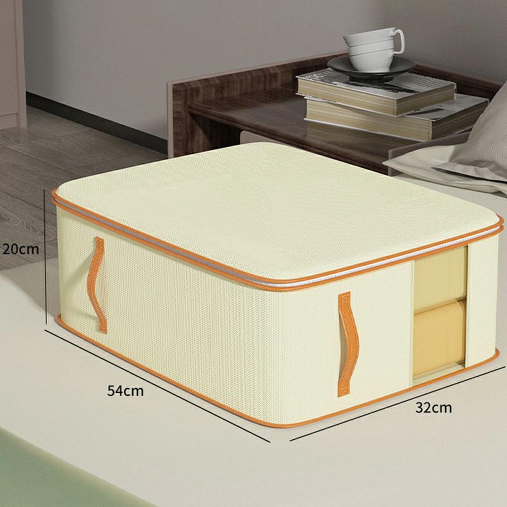 54 X 32 X 20cm Foldable Storage Bag with Window Visible Quilt Organizer for Clothes and Bedding