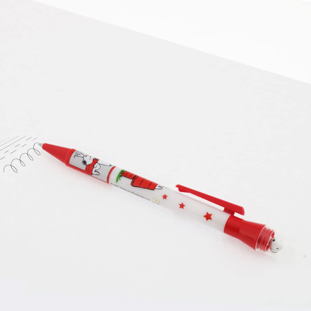 Sunstar Stationery Snoopy Ballpoint Spinning Dome S4649214 Oil-Based Pen, Pen, Snoopy,