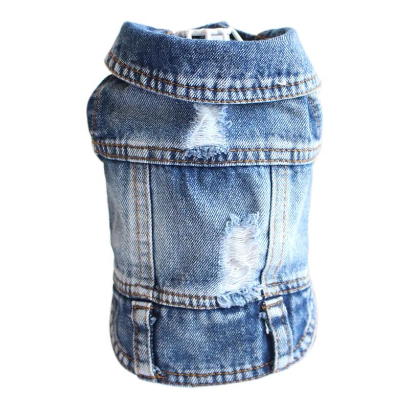 Wear-resistant Denim Chihuahua Dog Clothes Summer Puppy Sleeveless Shirt for Small Medium Dogs Yorkshire Outfit Multiple Options
