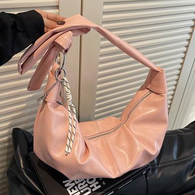 New Casual High-end Soft Leather Tote Bag Versatile Large-capacity Fashionable Messenger Dumpling Bag Woman
