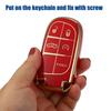 ACROPIX TPU 5 Button Keyless Entry Remote Cover Key Holder Cover for Jeep Cherokee Compass Renegade Grand Cherokee Red 1pc