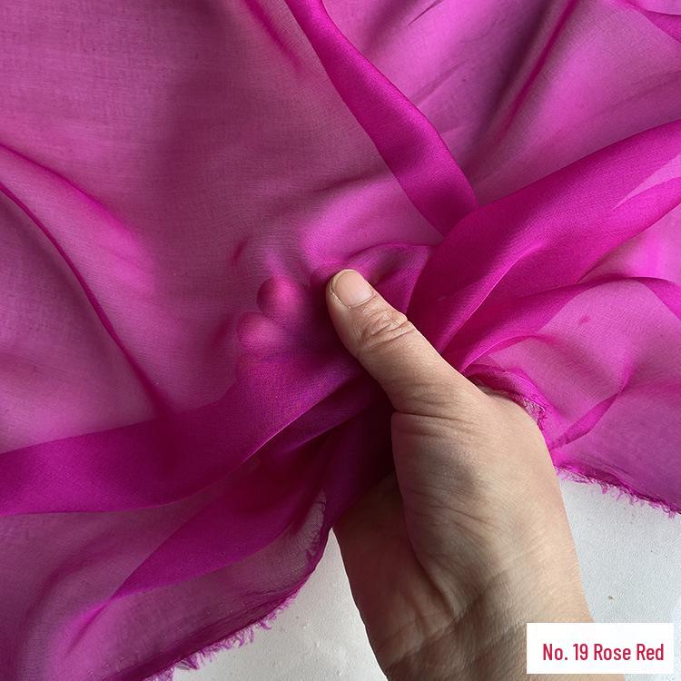 6mm Real Mulberry Silk Chiffon Fabric, 140cm Wide - Sheer and Lightweight for Scarves, Dresses, and Gowns. Retro Style.