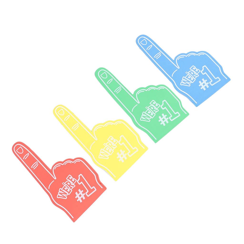 4Pcs Sports Fan Foam Finger Big Cheer Gear Cheering Props Sports Event Themed Party Supplies