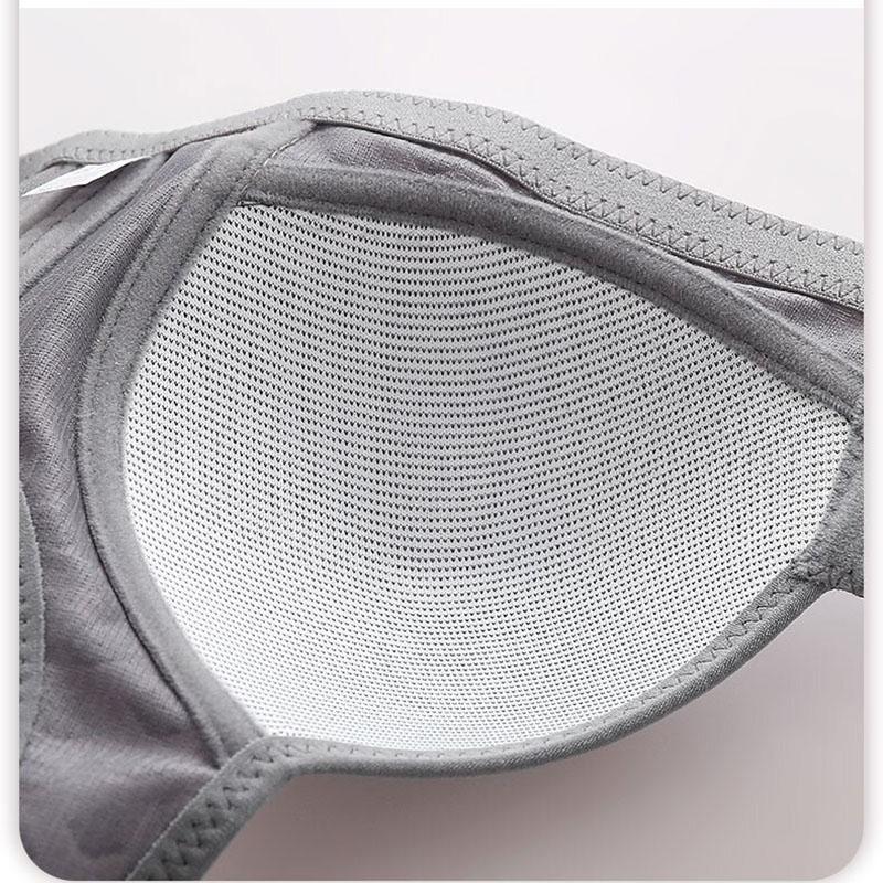 Sujetador de Botón Frontal Anticaída Recogido Sin Aros de Acero Ropa Interior Fina de Talla Grande para Mujer Hebilla de Cuatro Filas Ligero Cómodo Transpirable