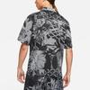 Air Jordan Flight Knitting Printing Wide Loose Basketball Short Sleeve Shirt Men's Black CZ4736-010