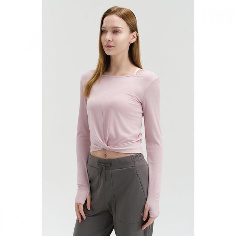 Huit Women S croSS Front twiSt Long Sleeve Tee Htwtl6i06t