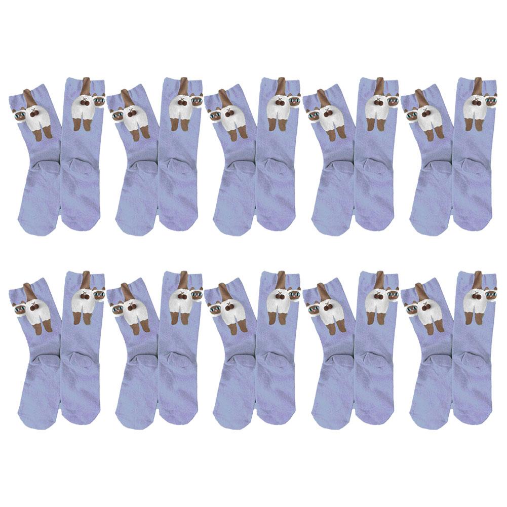 1/2/3/5/10PCSPCS Cute Cat Socks With Balls For Women 3D Funny Cat Socks With Fuzzy Balls Novelty Animal Crew Cotton Sock