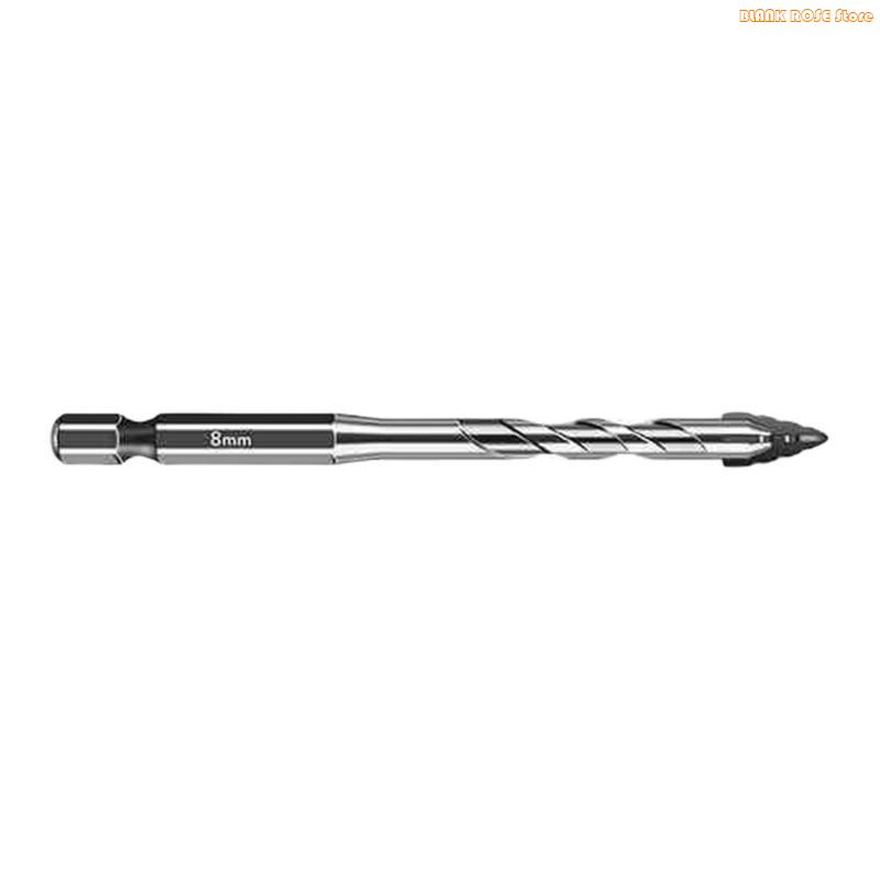 K1AE 6/8/10/12mm Eccentric Drill Bits Four Eccentric Twist Drill Bit Set High Hardness Bevel Tip Serrated Drill Bits