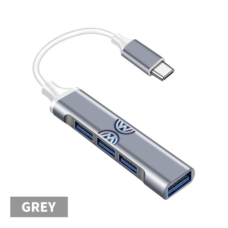 

OTG 4 IN 1 Type C To USB A 3.0 HUB High Speed Multi Ports Splitter Adapter For Volkswagen VW GOLF Polo Tiguan CADDY PASSAT