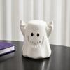 Middle Finger Ghost Toothpick Box, Halloween Ghost Toothpick Holder Dispenser, Dental Floss Swabs Toothpick Container for Kitchen Countertop