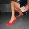 Fashion 2024 Autumn New Women's Retro Fashion Pointed Solid Color Slip-On High Heels