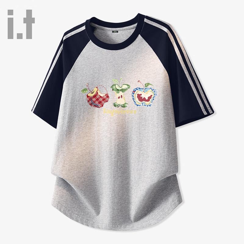 Fingercroxx IT American Retro Apple Print Raglan T-Shirt 2XL