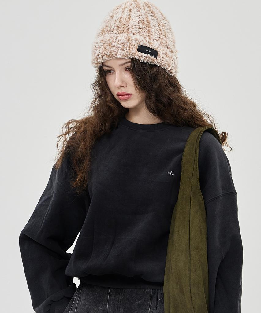 THE-ABON Soft Fur Beanie Beige