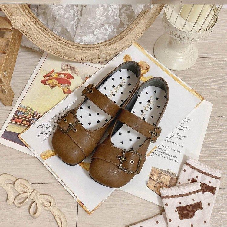 

2025 new autumn Lolita with skirt small leather shoes women s retro Mary Jane shoes comfortable soft sole shallow mouth single shoes 40 коричневый