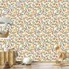 Wallpaper Small Flowers Cream and Lime for Living Room and Bedroom 50x1000