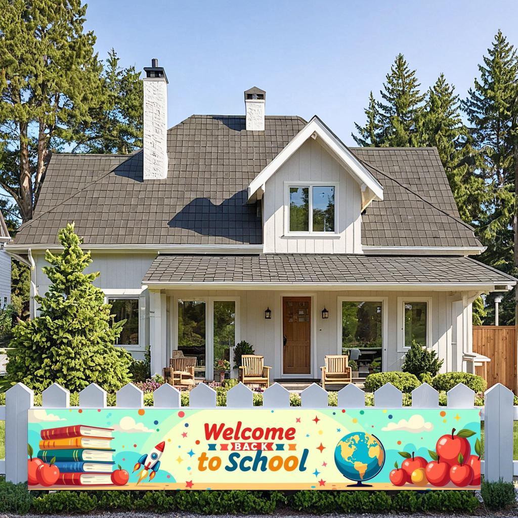 Welcome Back To School Banner School Opening Party Decorations Backdrop Classroom Event Decor Photography Background Props