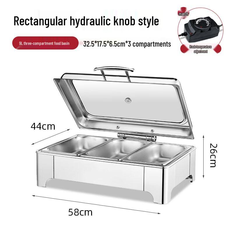 Commercial Buffet Food Warmer & Interchangeable Serving Pans