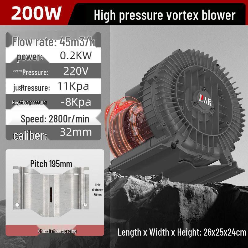 Vortex Fan Industrial Vacuum Pump: High-Pressure Aerator & Oxygenating Machine for Fish Ponds.