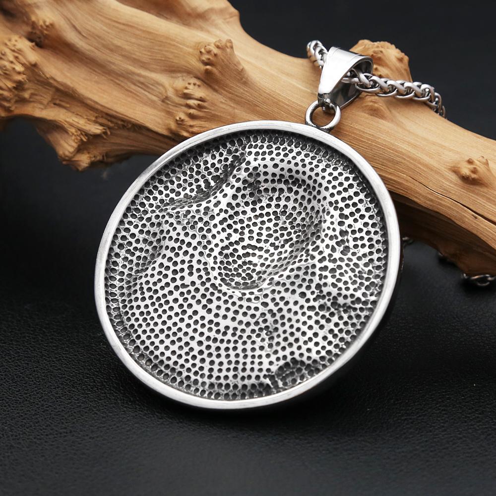 New Vintage Stainless Steel Mayan Pattern Pendant Necklaces For Men Women Big Size AZTEC CALENDAR Necklace Amulet Jewelry Gifts