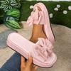 Dámské pantofle Mašle Klínové Platformové Sandály Plážové Ležérní Pantofle Lehké Módní Venkovní Ploché Dámské Boty Domácí Nazouváky Dámské