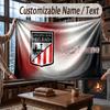 Custom Name Flannel Throw Blanket Athletic Bilbao FC Pattern Warm Home Decoration