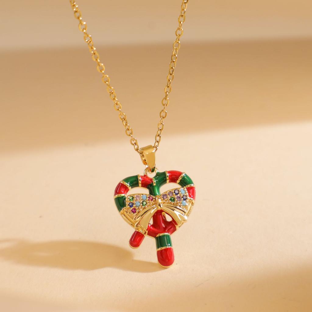 Halskette Damen Europäisch und Amerikanisch Weihnachten Vielseitige Atmosphäre Halskette Nischendesign High-End Titanstahl-Accessoires