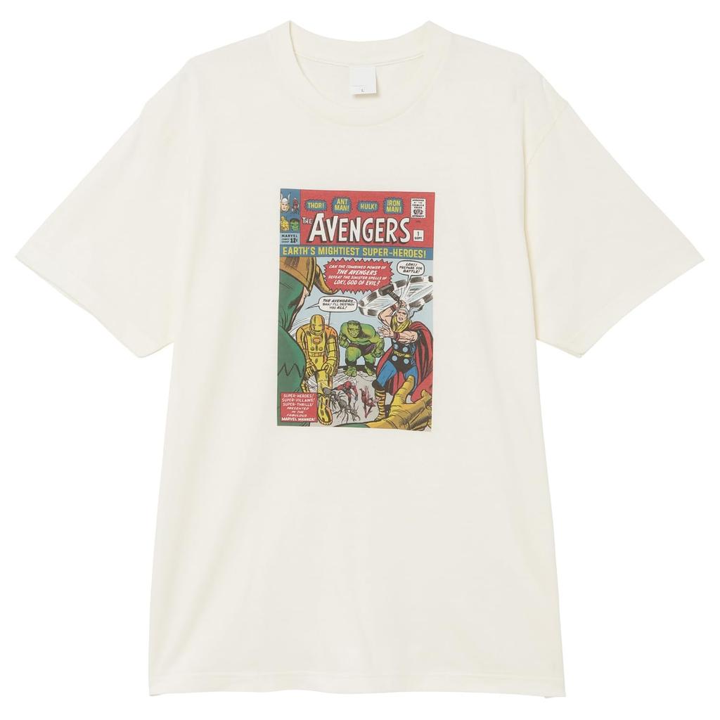 Small Planet Marvel Avengers 60th Anniversary Comic T-Shirt, White, Size M