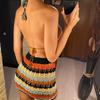 Sexy Colorful Crochet Knit Mini Bikini Women Swimwear Female Swimsuit Two-pieces Bikini Set Skirt Bather Bathing Suit Swim