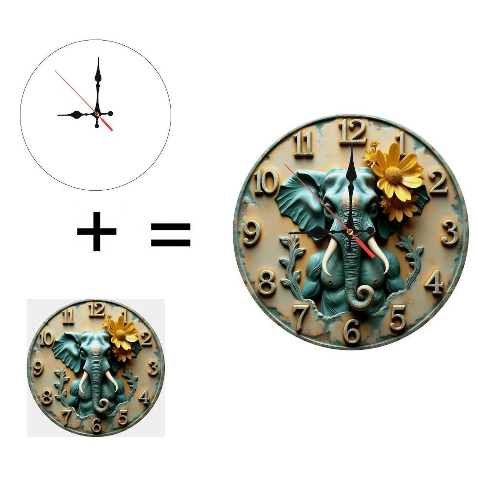 25x25cm Wood Wall Clock that Serves as a Base for a Tabletop Clock (White,25*25cm/9.843*9.843inch) белый