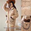 MaoRen Women's Plush Padded Two-Piece Lounge Set
