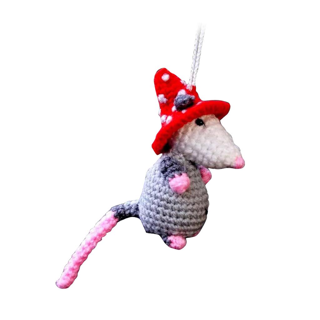 Possum Car Hanging Ornament Cute Screaming Opossum Mirror Accessory Decor Rearview Interior