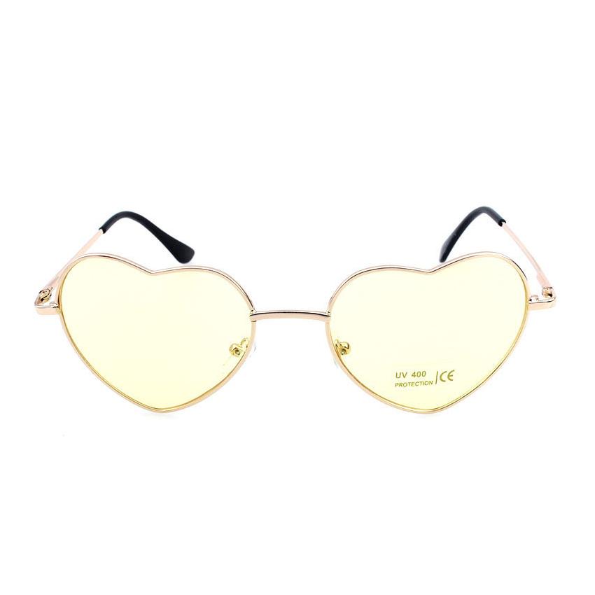 Women Sunglasses Cute Heart Frame Mirror Fashion UV400 Protection Vintage Retro Eyewear Sun Glasses
