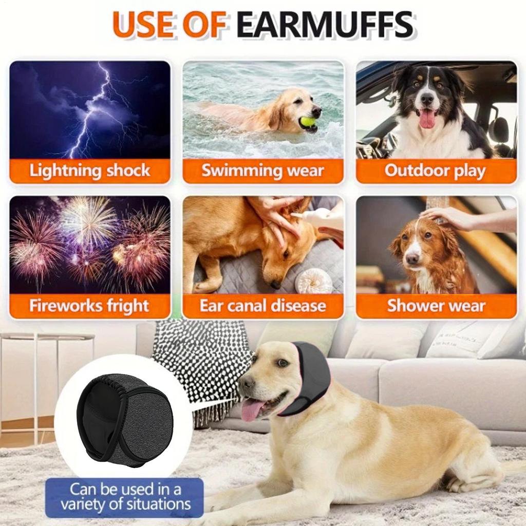 Waterproof Swimming Earmuffs, Thickened Winter Head Cover For Pet Dogs, Noise Reduction Sound Insulation Pets Dog Head Cover