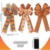 Burlap Thanksgiving Ribbon Bows Large Tree Topper Bows New Fall Wreath Bow  Autumn Decor