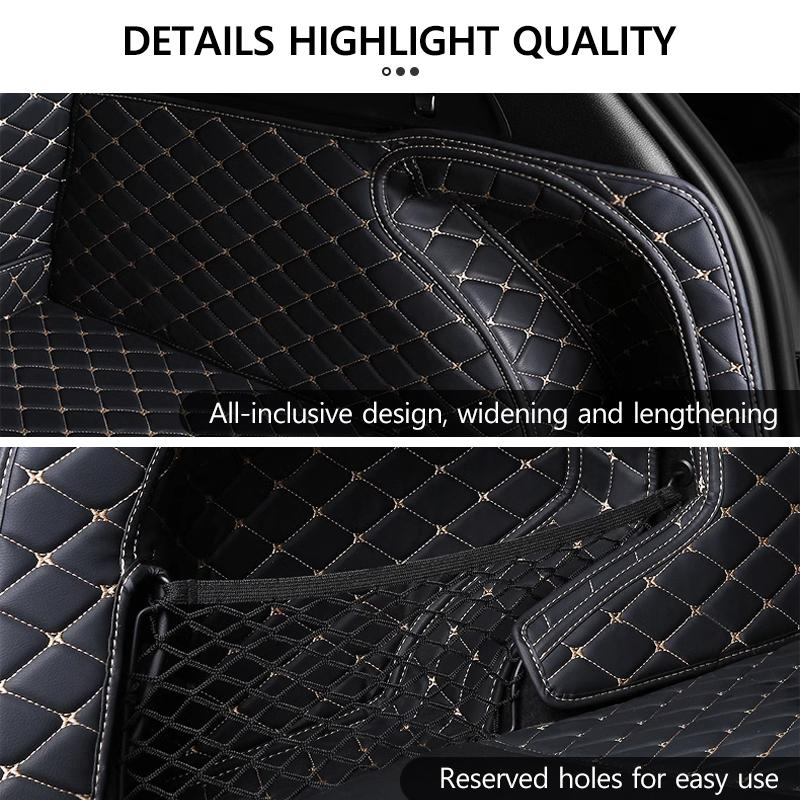 Full Cover Trunk Mat for Tesla Model Y 2017-2025 Juniper PU Leather Waterproof Cargo Protection Liner Car Interior Accessories
