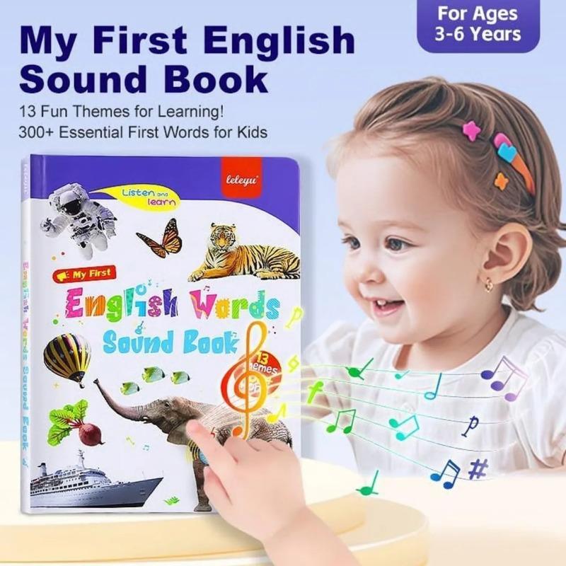First English Words Sound Book, My First English Sound Toy,470+ Words, 21 Themes, Speak and Spell, Fun Word Game for Educational Language