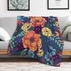 Wild Flowers Throw Blanket Flannel Fleece Soft Warm Throw Blanket